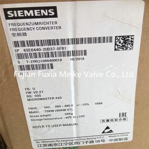 Siemens inverter 6SE6440-2UD37-5FB1