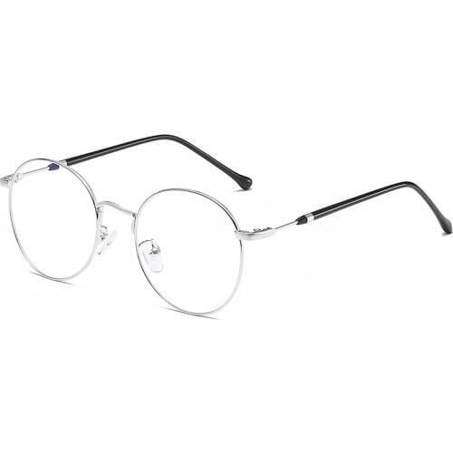Round Metal Glasses for Computer Anti Blue Ray Frame Women Men Eyeglasses Transparent Spectacles Oculos De Grau 1912