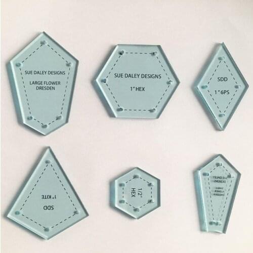 Patchwork Hand Tools Patchwork Hexagonal 6 Specifications per Pack Grandmothers Tools Paper Pieces Template Sewing Garden J3W6