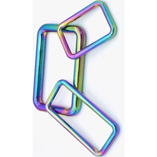 Rectangle Ring Rainbow Metal Rectangle 25/38/40mm Release Buckles Belt Buckle Webbing Strap Handbag Backpack Purse Accessories