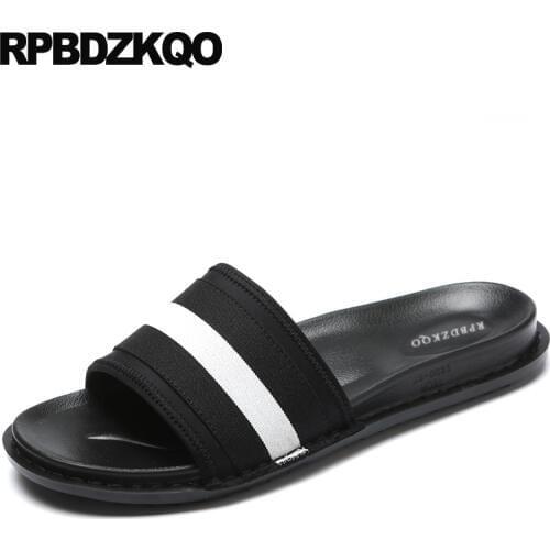 Mens Sandals 2018 Summer Outdoor Fashion Shoes Casual Open Toe Canvas Slip On Slippers Men Runway Slides Beach Water Designer