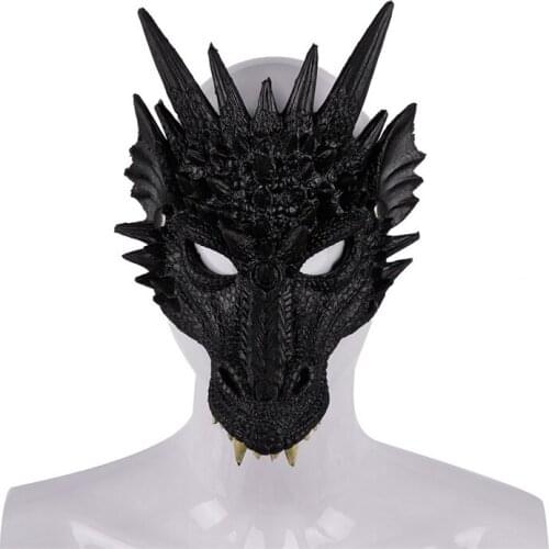 7 Color New Chinese Mythology Hell Evil Dragon Pu Mask Fashion Vintage Accessory Unisex Halloween Carnival Cosplay Accessories