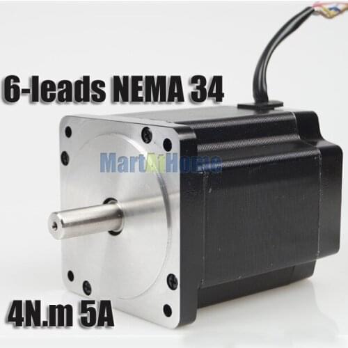New Leadshine 863S22 / 863S42 CNC 3-Phase NEMA 34 Hybrid Stepper Motor High Torque 4N.m 5A 6-leads #SM543 @SD