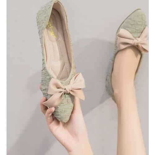 Pointed Shallow Mouth Flat Shoes Women 2021 Spring and Autumn New Fairy Style Gentle Shoes Korean All-match Womens Shoes