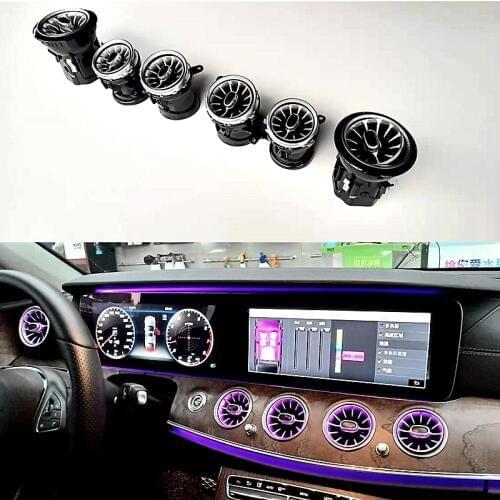 Air conditioning light for W213 turbine air outlet LED ambient lights for Mercedes Benz E class E200 E320 air vent inlet trim