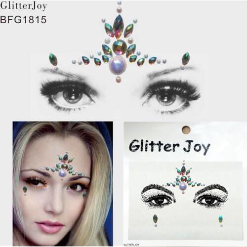 BFG1815 1Pc Hot Simple Elegant Festival Resin Face Jewel Christmas Present for Her Body Paint Accessory at NYE Party