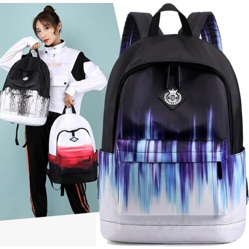 MJZKXQZ Women Boy Nylon Backpack College School Bag For Teenagers Men Girls Laptop Backpack Fashion Lady Travel Book Bags Bolsas