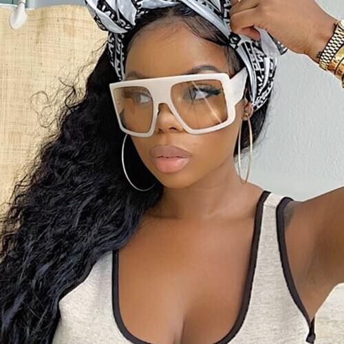 Vintage Super Big One Piece Pink White Shield Square Sunglasses For Women Luxury Brand Oversized Sun Glasses Female Black Shades