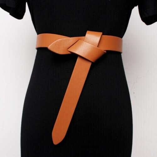 Women Waist sealing Coat Decoration Dress Sweater Fashionable Suit And All around Waistband Black Small Knot Waist Closing Seal