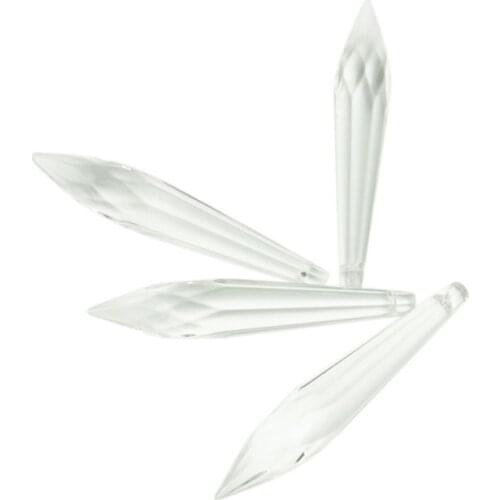 200pcs/lot 76mm Crystal Multifaceted Pendant Crystal Chandelier Part Prism Drop For Decoration