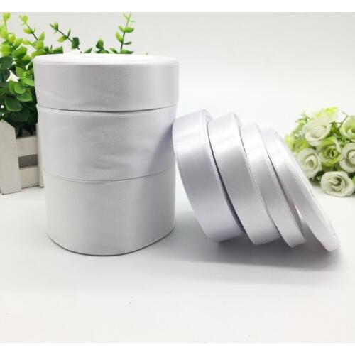25 Yards 6 10 15 20 25 38 50mm White Silk Satin Ribbon For Wedding Party Decoration Invitation Card Gift Wrapping Supplies