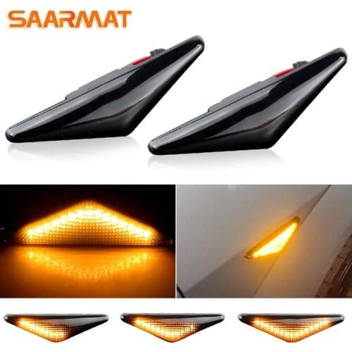 2x Plug and play Smoke Lens Dynamic Flowing Water Turn Signal Light For Ford MONDEO MK3 FOCUS MK1 Side Marker Flashing Indicator