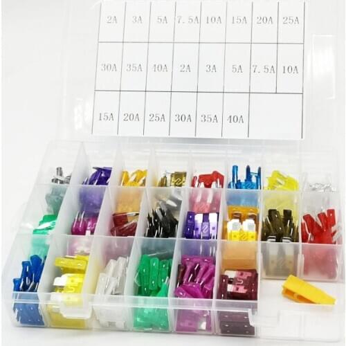Free shipping 242pcs Fuse Box Small and Medium Auto Vehicle Circuit Blade Fuse 2A/3A/5A/7.5A/10A/15A/20A/25A/30A/35A/40A