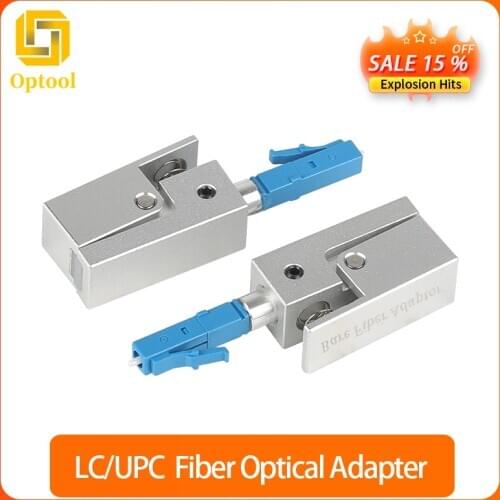 Free Shipping LC/UPC Square Bare Fiber Adapter PCL Clamp Lab Dedicated Coupler Temporary Splicing Tool