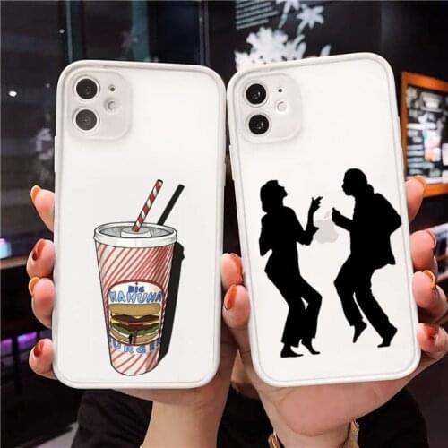 Greatest movie ever made Pulp Fiction Phone Case For iPhone 12 11 Mini Pro XR XS Max 7 8 Plus X Matte transparent White Cover