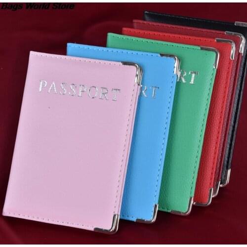 Wallet Case ID Bank Credit Card Bag Casual PU Leather Passport Covers Travel Accessories Men Women Passport Business Holder