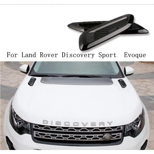 ABS Black Car Air Flow Vent Intake Hood Scoop Vent Bonnet Cover Hood Patch For Land Rover Discovery Sport Evoque