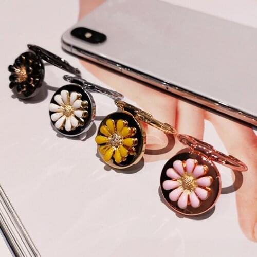 Colorful Daisy Flower Metal Finger Ring Stand 360 degree Mobile Holder Lightweight&cute For All phones and tablets