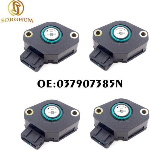 4PCS Throttle Position Sensor TPS 037907385N / 037 907 385 N For VW Golf Jetta GL GLX Passat Cabrio L4 1993 1994 1995 1996