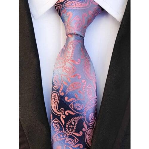 Designer Luxury Men Fashion Paisley Tie Handmade High Quality Woven Necktie for Business Wedding