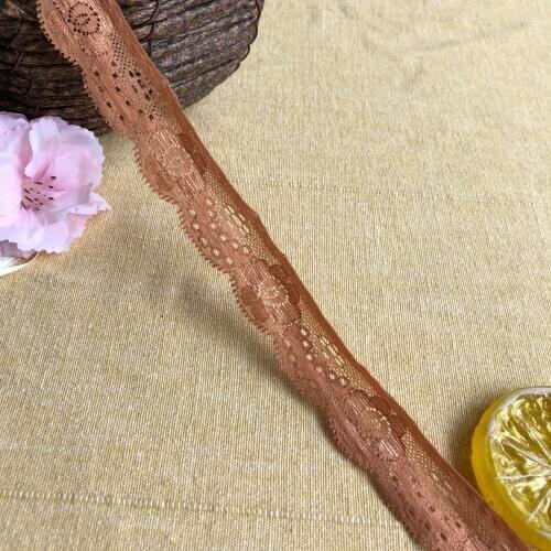 2.5cm S1207 elastic lace trim stretch lace fabric for bra underwear clothing lingeire sewing appliques cotton lace