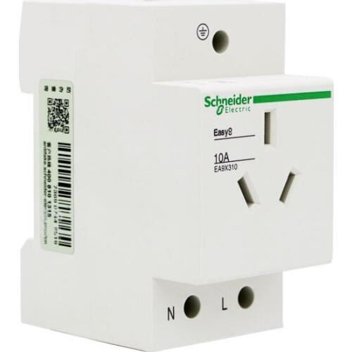 2P E 250VAC Electrical Adapter Air Switch EA9X310 Distribution Box Rail Socket 3 Hole 10A
