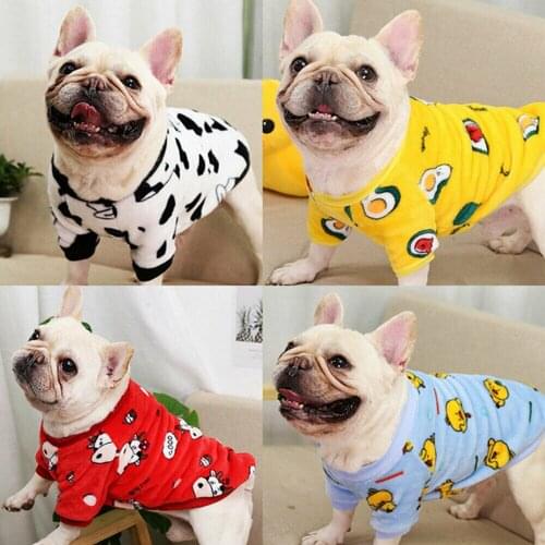 French Bulldog Clothes Puppy Cat Autumn and Winter Warm Pajamas Coat Pet Supplies