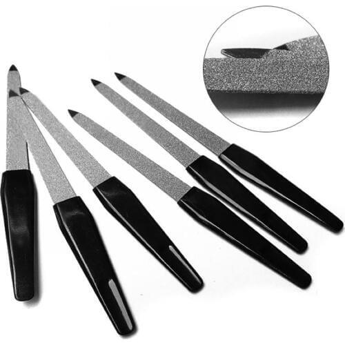 Hot 5Pcs Metal Double Sided Nail Files Strong Edge Manicure Pedicure Grooming Tool Nail Art & Tools
