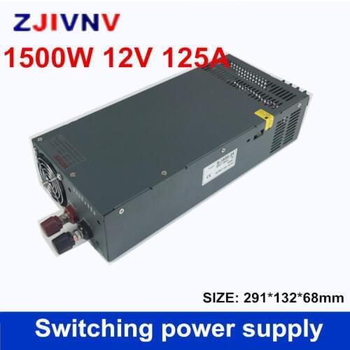 Switching Power Supply DC 12V 125A 1500w Adapter Driver Transformer 110V or 220V AC DC12V bigger watt 1500w smps