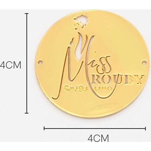 Custom Metal Labels for needlework Cucustomized metal tags with own logo for clothes tags accessories metal logo private label