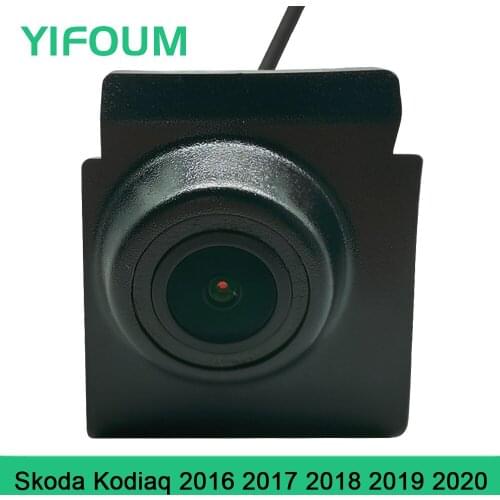 YIFOUM HD CCD Car Front View Parking Night Vision Positive Waterproof Logo Camera For Skoda Kodiaq 2016 2017 2018 2019 2020