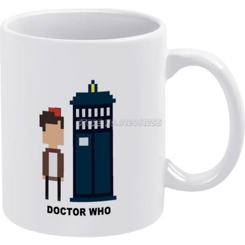 Dr Who Mini Figure White Mug Coffee Mug 330ml Ceramic Home Milk Tea Cups and Mugs Travel Gift for Friends Dr Who Tardis Smith Da