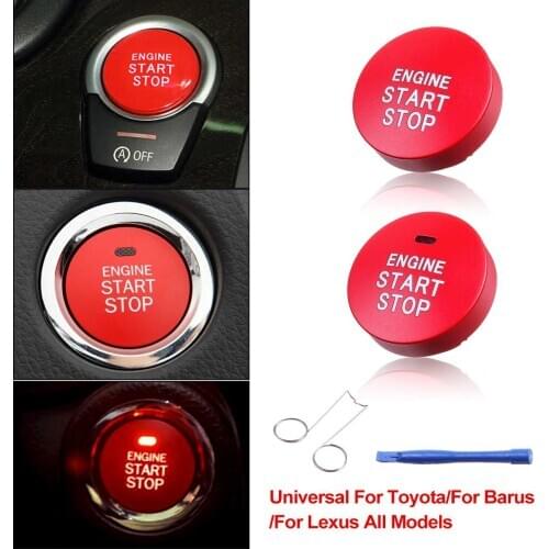 Auto Car Engine One Button Start Stop Switch Push Button Ignition Switch For Toyota For Barus For Lexus