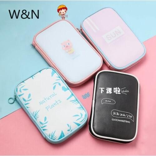 Leather Pencil Case for Girls Boys Multifunction Big Capacity Pencil Case Black Pencil Box Pencil Bag School Supplies Stationery