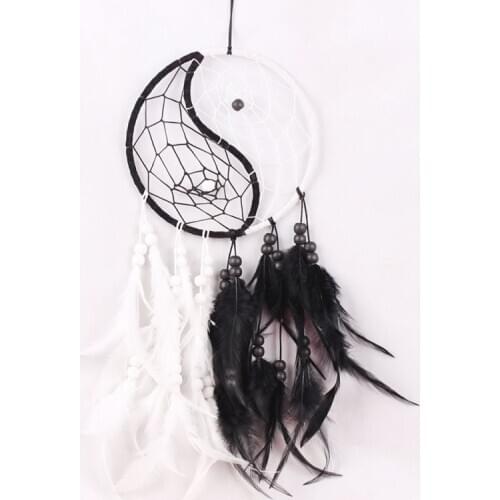 Dream Circular Catcher Net With Feathers Beads For Wall Window Car Hanging Decors Ornament Craft Gift Decorations Dream Circular