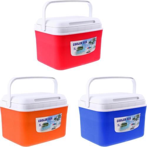 Lightweight 5/13L Drinks Food Cooler Box Ice Bucket with Handle for Camping Travel Fishing BBQ
