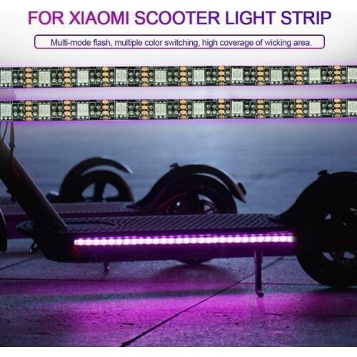 2 Pcs LED Light Strip Band Chassis Lamp Waterproof Accessory for Xiaomi M365 Scooter JA55
