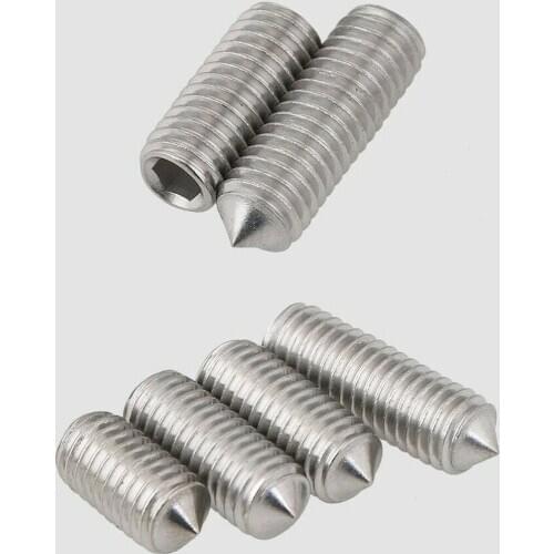 M4 304 stainless steel tip set screws / hexagon socket headless screws