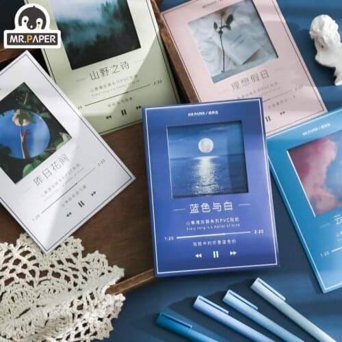 Mr.paper 6 Designs 15 Pcs/bag Ins Style Mindset Player Series Creative Landscape Hand Account DIY Decor Material Stickers