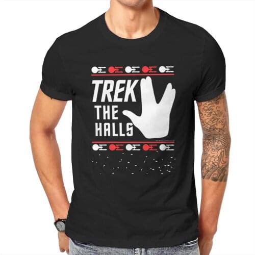 Men trek and the stars The Halls Ugly Christmas Sweater Pullover Sweatshirt Anime Picard Creative Classic Creative Tshirt