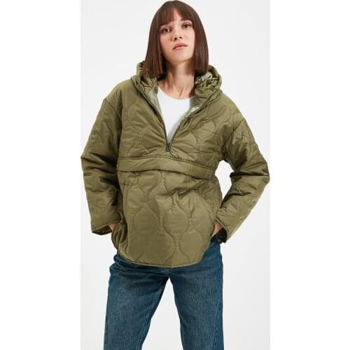 Trendyol Hooded Oversize Kangaroo Inflatable Coat TWOAW22MO0068