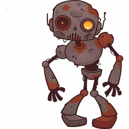 LLY-1367 Car Sticker Rusty Zombie Robot Modeling Decal PVC Personality Auto Windows Motorcycle Cover Scratch Waterproof Stickers