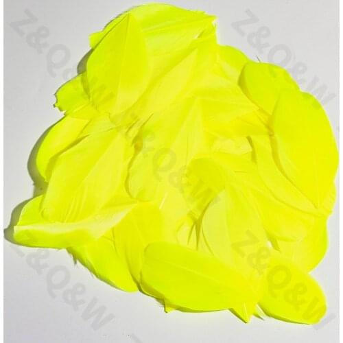 Natural 5-10CM goose feather floating head dyed fluorescent yellow 100 to 1000PCS DIY jewelry dream catcher birthday gift