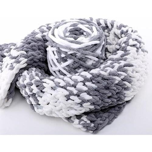 NEW 100G 1 ply Soft milk cotton polyester blended yarn Chunkys chenille hand Knitting Crochet baby yarn knit hat scarf slippers