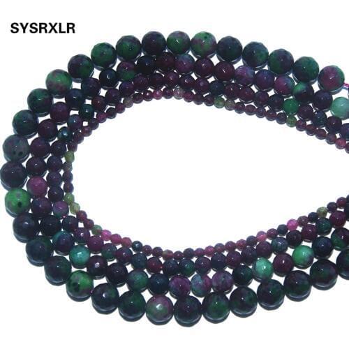 Wholesale Faceted Natural Stone Synthetic Tourmaline Beads For Jewelry Making DIY Bracelet Necklace Material 4 6 8 10 MM Strand