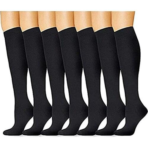 Autumn Winter basis 7PC Compression Socks For Women And Men LNurses Solid Color Boat Comfortable Cotton Ankle Socks Wholesale