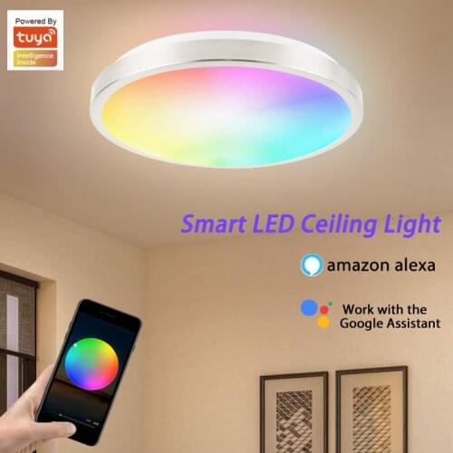15W/18W RGB Dimmable Led Lamp Bluetooth Wifi Smart LED Ceiling Light APP Tuya Voice Control Works With Alexa Google Home