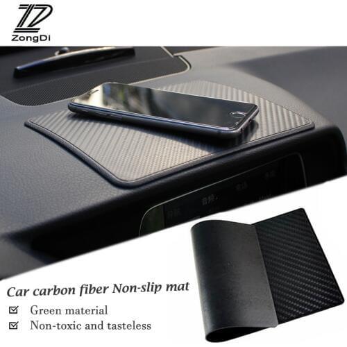 ZD 1X Car Carbon fiber non-slip mat For Suzuki swift grand vitra Mazda 3 6 cx-5 Renault megane 2 3 duster clio 4 accessories