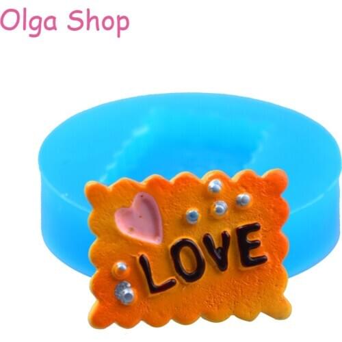QYL001 LOVE Cookie Silicone Mold - Cake Decorating Tools, Fondant Craft, Chocolate, Gum Paste, Resin Clay, Cabochon Candy Resin