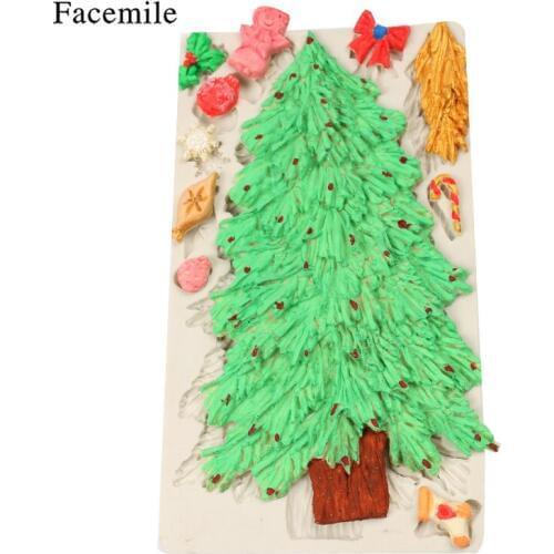 Sugarcraft Silicone Mold Fondant Mold Chocolate Mold For Christmas Tree Decorating Cake Bakeware Mould for Baking Gumpaste Tool